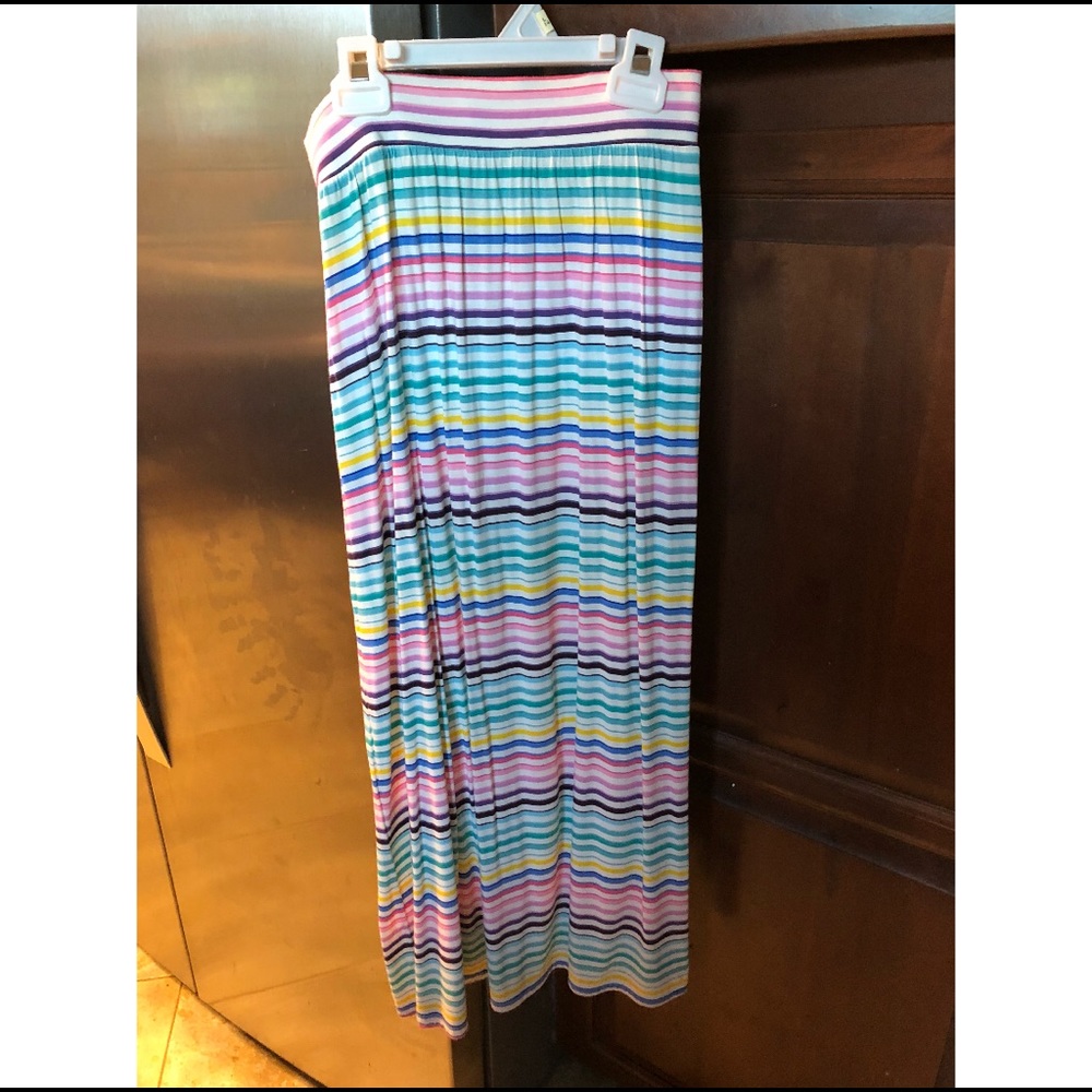 LOFT petite multicolored maxi skirt